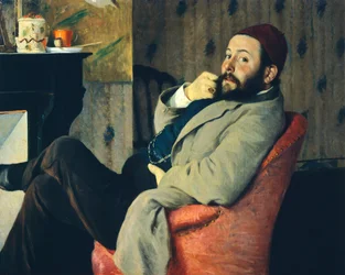 Diego Martelli ved pejsen
