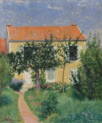 Det røde tag, ca. 1882-83 (olie på lærred)