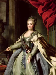 Portræt af Catherine II (1729-96) ca. 1770 (olie på lærred)