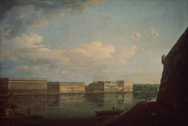 Palace Embankment set fra Peter og Paul-fæstningen, 1794