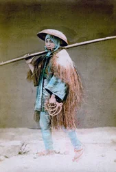 Coolie i vinterkjole, Japan, 1882