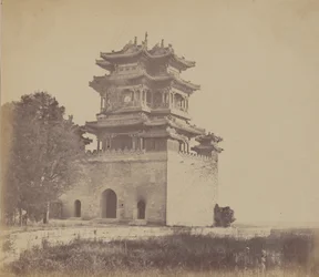 Det kejserlige sommerpalads Yuen Min Yuen, Pekin, før afbrændingen, 18. oktober 1860