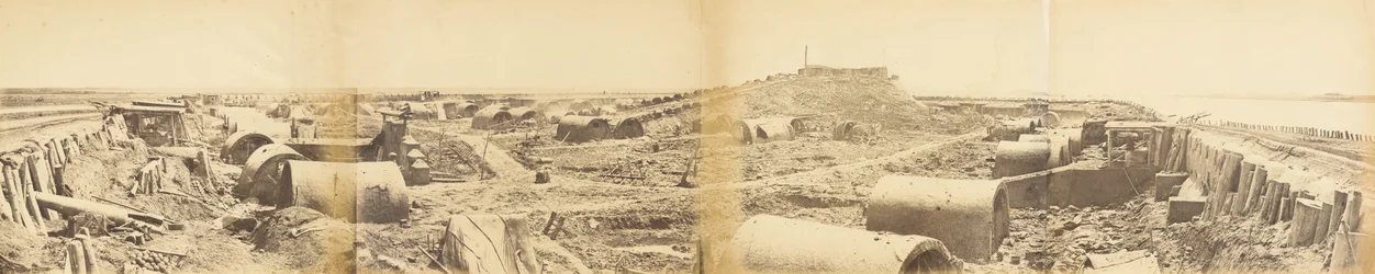 Det indre af North Fort Taku efter dets erobring den 21. august 1860