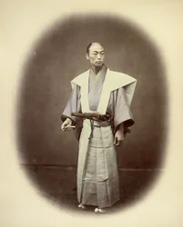 Japansk Yakonin i ceremoniel påklædning