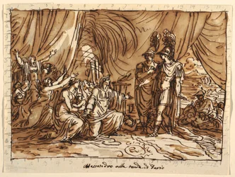 Loftsdesign, Alexander og familien af Darius, Alexanders nåde, Sala di Alessandro, Palazzo Naldi, Faenza