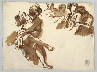 Fem figurer fra Parnassus af Raphael Sanzio