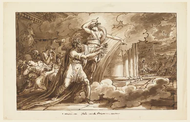 Iris opfordrer Priamos til at bede om liget af Hector fra Achilles