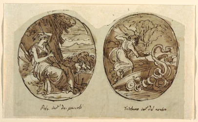 Pales, Triptolemus, Dekoration til en hvælving, Sala dei Legislatori, Palazzo Conti-Sinibaldi