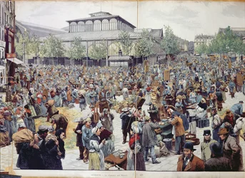 Markedet i Les Halles, 1888