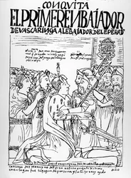 Martin de Ayala hilser på Francisco Pizarro og Diego de Almagro