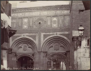 Kairo. El-Arhar-moskeen, detaljer af portalen