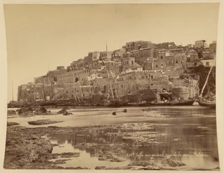 Jaffa, oversigtsbillede set fra havet, Palæstina