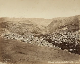 Panoramaudsigt over Zahleh, Syrien