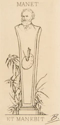 Ex-libris af Manet, 1875.