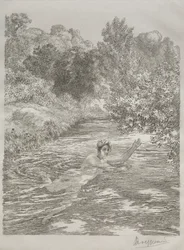 Bademanden, ca. 1860-70.