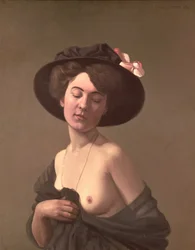 Dame med hat, 1908