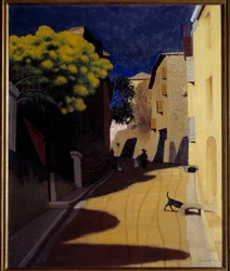 Mimosaer i blomst i Cagnes i 1921 Maleri af Felix Vallotton (1865-1925)