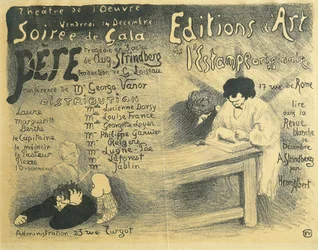 Paris Opera-program, herunder værker af August Strindberg