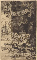 Ex-libris af Léon Lerey Ex-libris af Leon Lerey, 18751877.