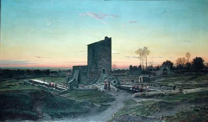 Romersk landskab eller, vaskehuset i Albano