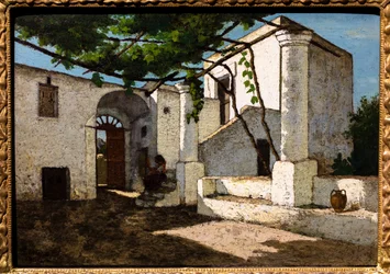 Gårdspladsen til et hus på Capri