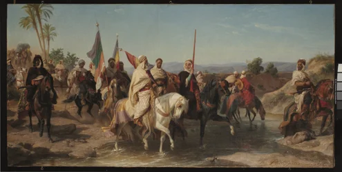 Portrætter, der formodes at være Cherif Boubaghla og Lalla Fatma n