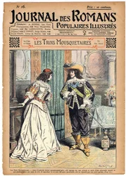 Romersk føljeton: "De tre musketerer" af Alexandre Dumas (1802-1870). Kong Ludvig XIII (1601-1643) meddeler dronning Anne af Østrig (1601-1666), at hun bliver nødt til at bære diamantnitterne til det bal, der arrangeres på rådhuset. I "" Le Journal des rom