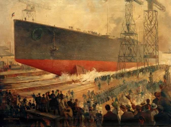 Lancering af Hindenburg i Wilhelmshaven