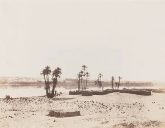 Dakkeh, Village et Rives du Nil (Landsby og Nilens bredder, Dakkeh),1851-1852 (foto)