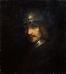 Portræt af en mand med hjelm, 1600-tallet