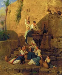 Am Brunnen in Taormina - Ved springvandet i Taormina