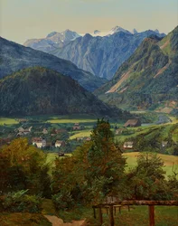 Dachstein fra Sophien dobbeltudsigt nær Ischl