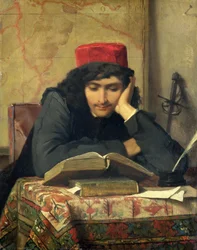 Den læsende kvinde, 1856