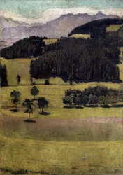 Landskab, Oaks at Stockhorn, 1898