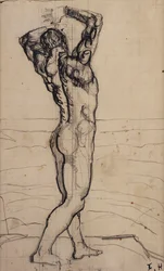 Mand nøgen, Study for the Truth; Nøgen mand, Study in Truth, ca. 1902