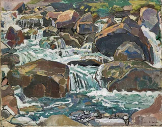 Mountain Creek nær Champéry, 1916.