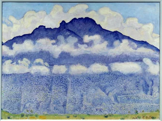 Schynige platte (bjerglandskab i Oberland, schweiziske alper). Maleri af Ferdinand Hodler (1833-1918) Ec. Følge efter.