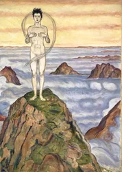 View Into Infinity, 1903 (olie og blyant på papir på lærred)