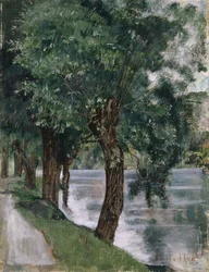 Piletræer ved Rhone, ca. 1885