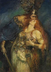 Wotans afsked med Brünnhilde, ca. 1910