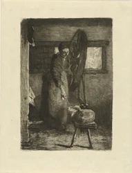 Spinster på arbejde På arbejde (titel på objekt)