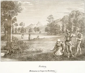 Fredag: Engen før Aigen nær Salzburg