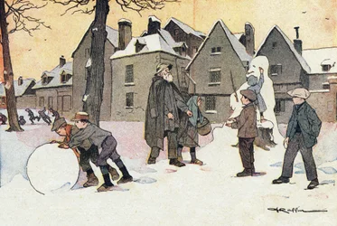 Snow, i barndommens billedbog, ca. 1900 (gravering)