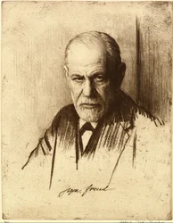 Portræt af Sigmund Freud 1856-1939, 1926