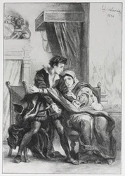 Hamlet: Hamlet og dronningen, 1834.