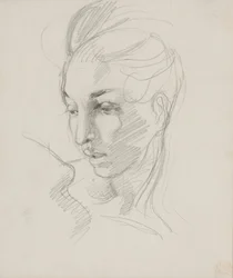 Head of Liberty (grafitblyant på papir)