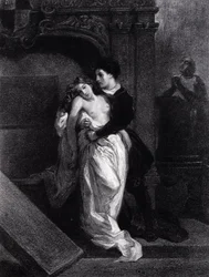 Romeo og Julie - gravering af Eugene Delacroix