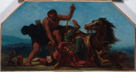 Skitse til Salon de la Paix på rådhuset i Paris: Herkules besejrer Hippolyta, amazonernes dronning, mellem 1849 og 1852 (olie på lærred)