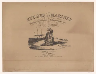 Omslag til print af studier af skibe Studier af skibe (serietitel) Etudes de marines, designs d
