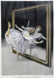 Klassisk dans: danser laver øvelser foran et spejl - n.d., tysk doc.